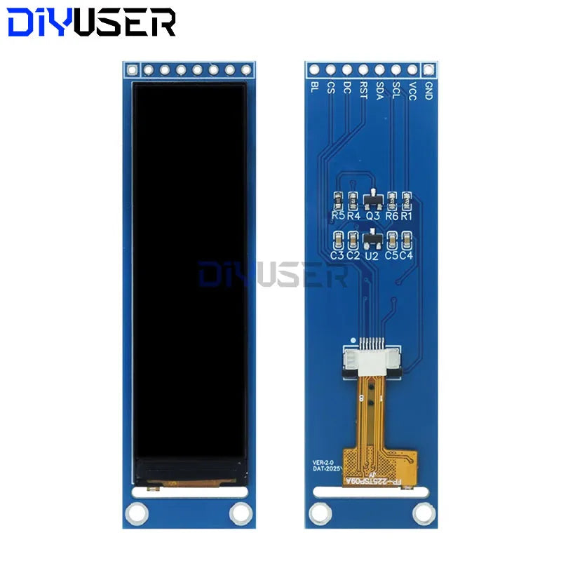 DIYUSER 2.25-inch TFT LCD ST7789 small screen 76*284 module LCD full view SPI color screen