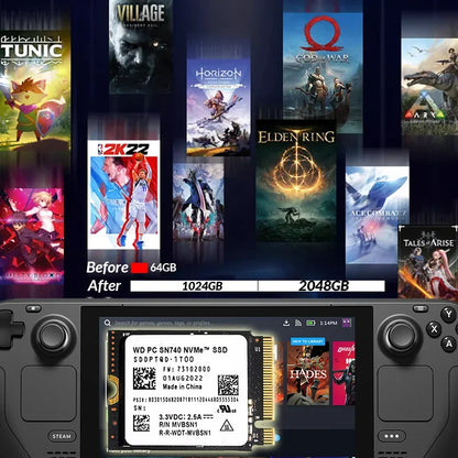 Western Digital  2TB 1TB SN740 NVMe PCIe 4.0 M.2 2230 WD SSD for Rog Ally Surface Steam Deck GPD Laptop Tablet Mini PC Computer