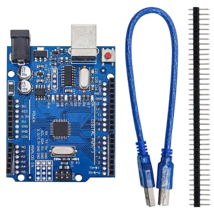 UN0 R3 Board ATmega328P Development Board with Pin Header and Cable Compatible with Arduino IDE Projects