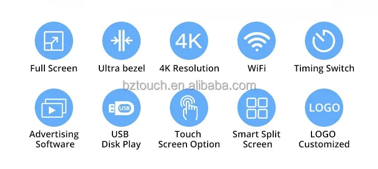 100" 85" 75" 65"55"43"4K Lcd M onitors Totem Led Display Smart Board Kiosk Stands Advertising Screen Digital Signage And Display