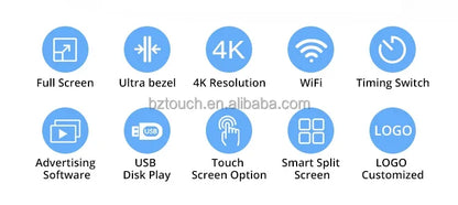 100" 85" 75" 65"55"43"4K Lcd M onitors Totem Led Display Smart Board Kiosk Stands Advertising Screen Digital Signage And Display