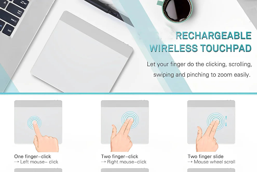 Wired Touchpad Trackpad Magic Trackpad External High Precision Trackpad with Multi-Touch Navigation for Windows Computer
