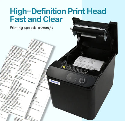 Xprinter 80mm Auto Cuter Thermal Receipt Kitchen POS Printer Mini  USB LAN Mini Printer With Order Reminder Support Mac/IOS