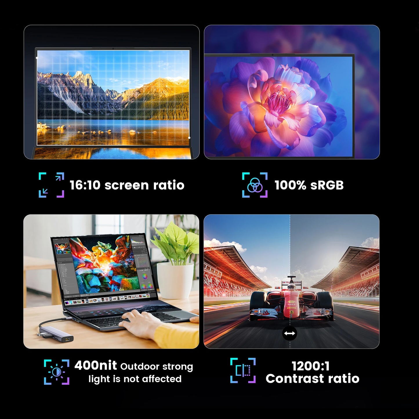 N-one NBook Fly 16+14 Inch Touch Screen Intel Xeon W-10885M Laptop 16GB+1TB SSD(Up to 5.3GHz) Gaming Computer Business Notebo