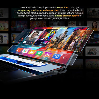 N-one NBook Fly 16+14 Inch Touch Screen Intel Xeon W-10885M Laptop 16GB+1TB SSD(Up to 5.3GHz) Gaming Computer Business Notebo