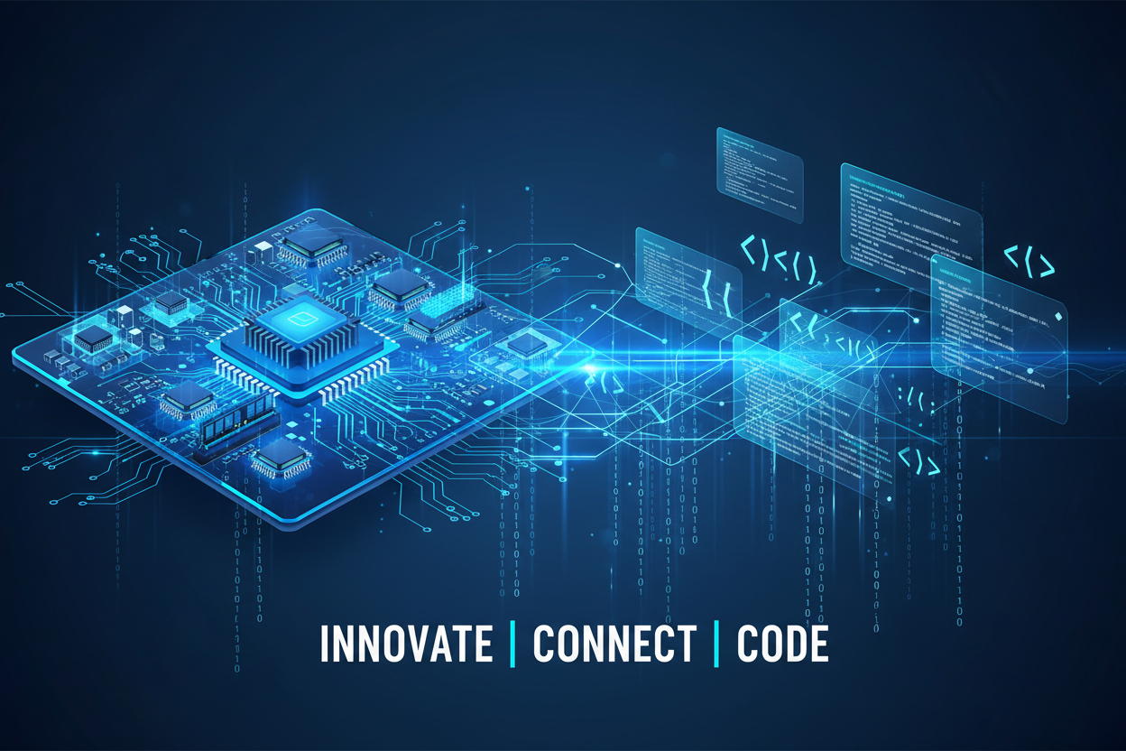 teknolojik arka plan olusturmak istiyorum bilgisayar parcalari yazilim cozumleri ve kodlama parcalari satiyorum bunlara gonderme icersin